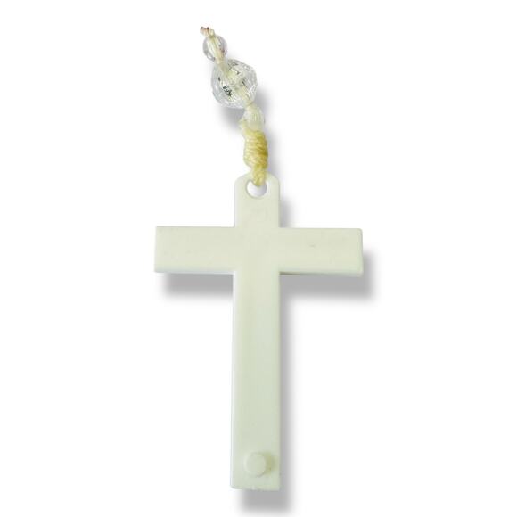 Vintage Red and White Double Strand Rosary - Picture 2 of 4